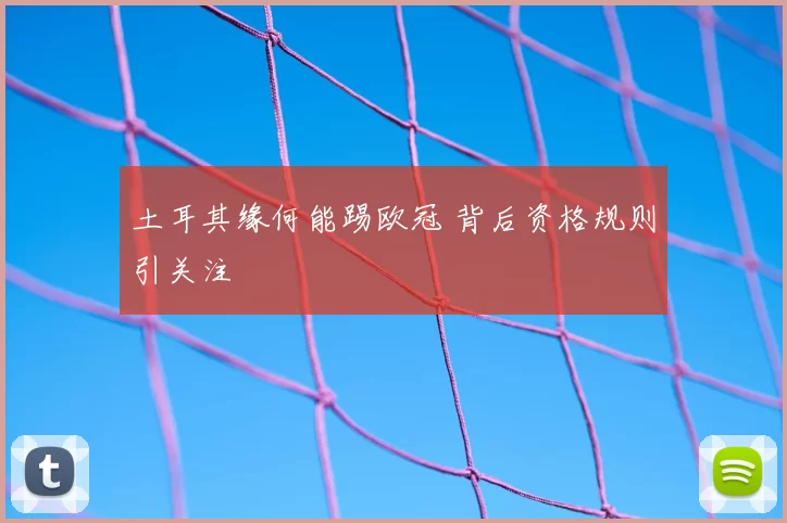 土耳其缘何能踢欧冠 背后资格规则引关注